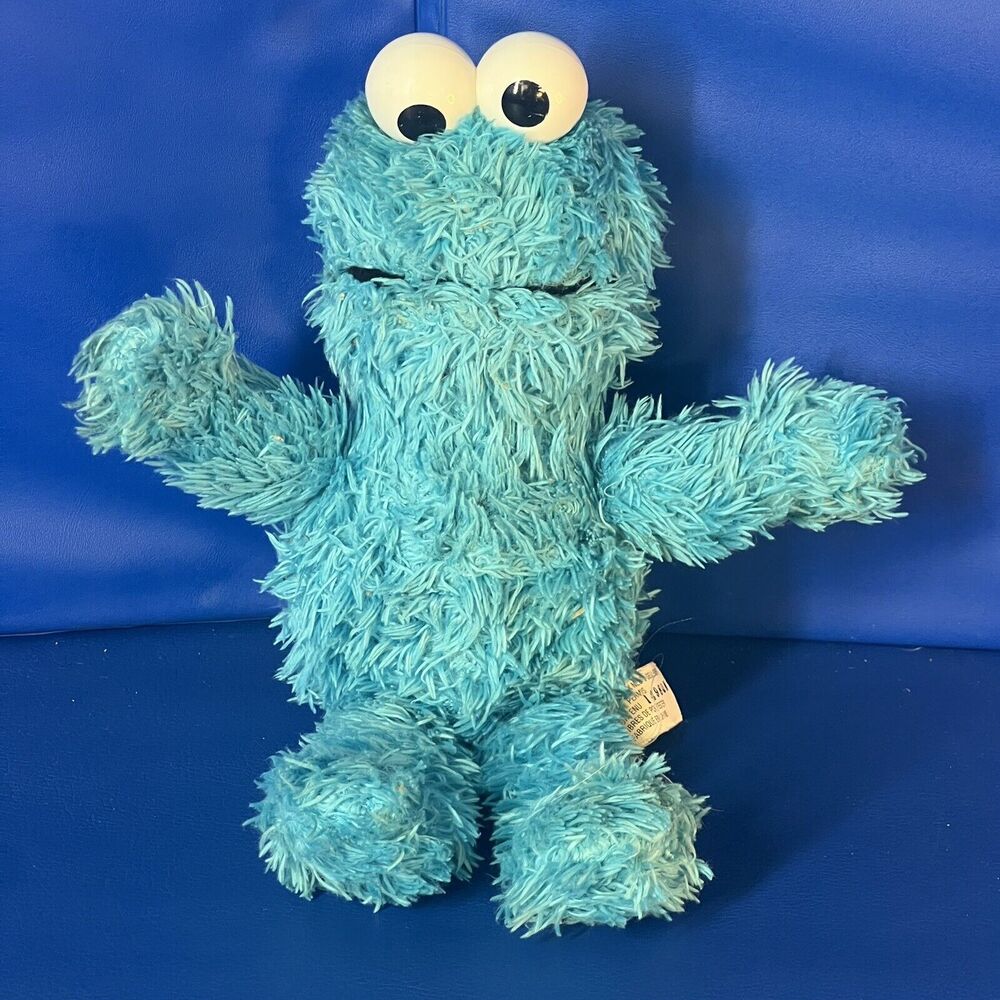 Cookie Monster Chatters 10" Talking Plush 2007 Mattel Fisher Price HTF